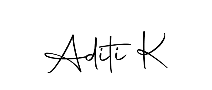 Design your own signature with our free online signature maker. With this signature software, you can create a handwritten (Autography-DOLnW) signature for name Aditi K. Aditi K signature style 10 images and pictures png