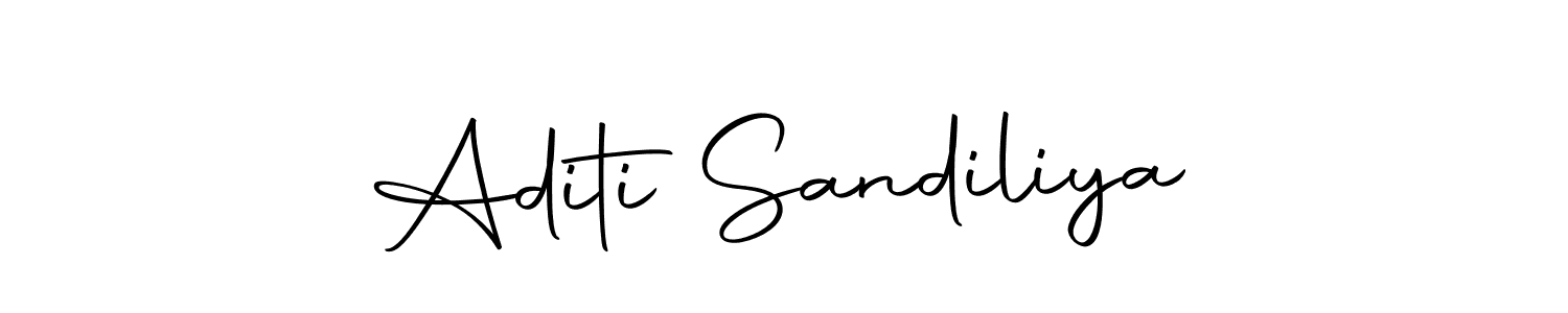 The best way (Autography-DOLnW) to make a short signature is to pick only two or three words in your name. The name Aditi Sandiliya include a total of six letters. For converting this name. Aditi Sandiliya signature style 10 images and pictures png