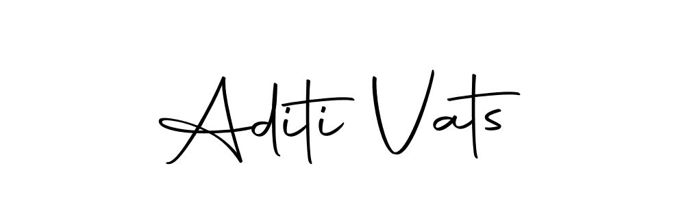 How to make Aditi Vats name signature. Use Autography-DOLnW style for creating short signs online. This is the latest handwritten sign. Aditi Vats signature style 10 images and pictures png