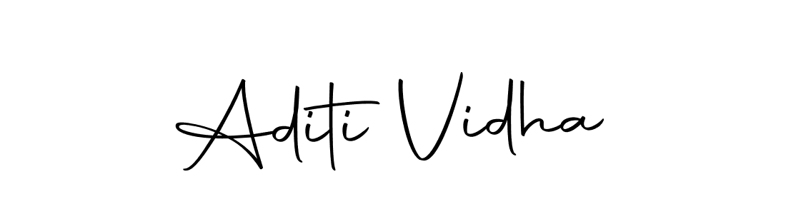 if you are searching for the best signature style for your name Aditi Vidha. so please give up your signature search. here we have designed multiple signature styles  using Autography-DOLnW. Aditi Vidha signature style 10 images and pictures png