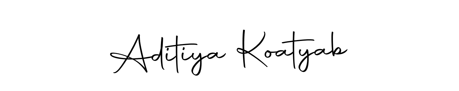 Make a short Aditiya Koatyab signature style. Manage your documents anywhere anytime using Autography-DOLnW. Create and add eSignatures, submit forms, share and send files easily. Aditiya Koatyab signature style 10 images and pictures png