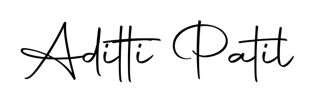 A sleek calligraphic signature for name Aditti Patil utilizing Autography-DOLnW styling. Great for adding personal signatures to photos and art. Aditti Patil signature style 10 images and pictures png