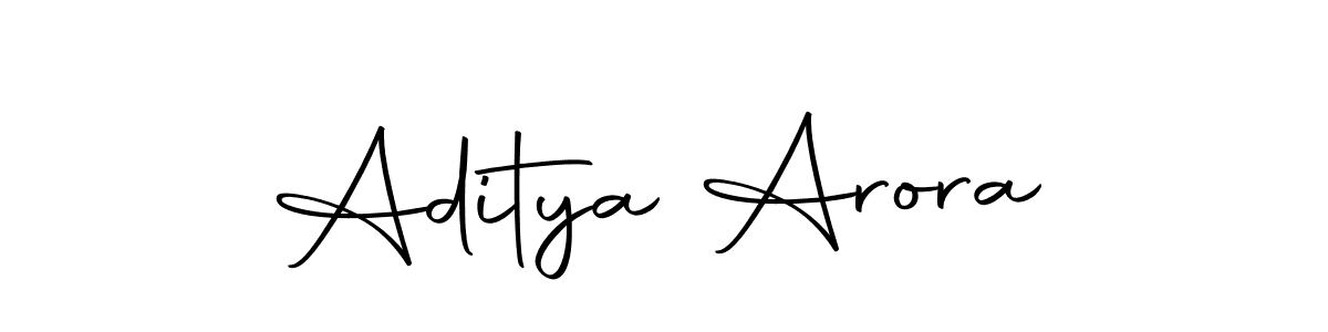 How to make Aditya Arora name signature. Use Autography-DOLnW style for creating short signs online. This is the latest handwritten sign. Aditya Arora signature style 10 images and pictures png