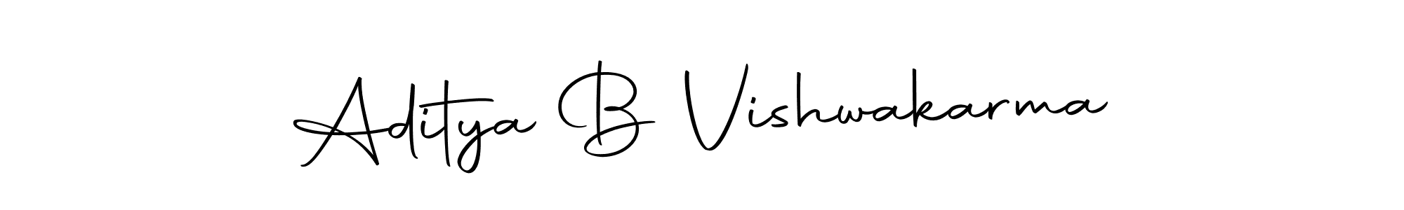 How to make Aditya B Vishwakarma name signature. Use Autography-DOLnW style for creating short signs online. This is the latest handwritten sign. Aditya B Vishwakarma signature style 10 images and pictures png