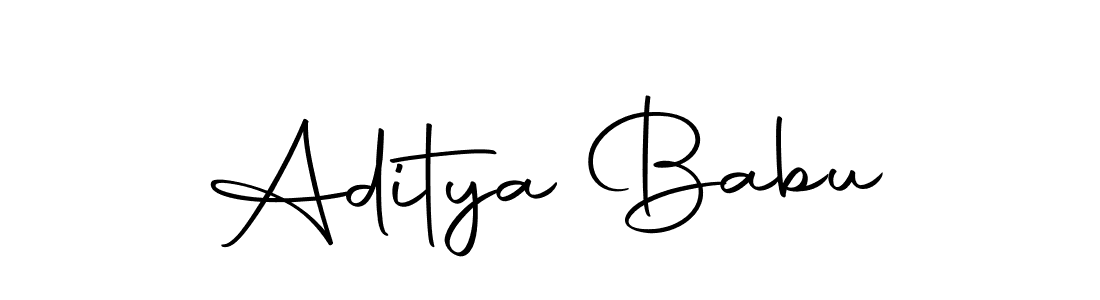 Create a beautiful signature design for name Aditya Babu. With this signature (Autography-DOLnW) fonts, you can make a handwritten signature for free. Aditya Babu signature style 10 images and pictures png