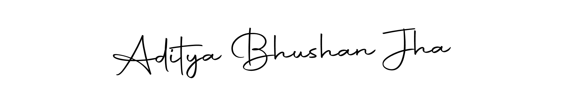 How to make Aditya Bhushan Jha name signature. Use Autography-DOLnW style for creating short signs online. This is the latest handwritten sign. Aditya Bhushan Jha signature style 10 images and pictures png