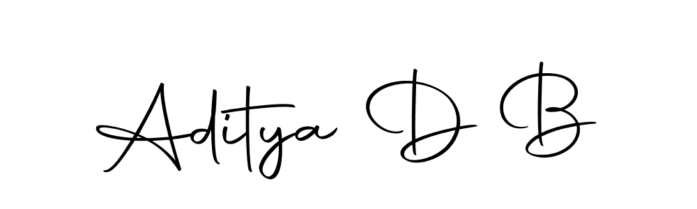 Make a beautiful signature design for name Aditya D B. With this signature (Autography-DOLnW) style, you can create a handwritten signature for free. Aditya D B signature style 10 images and pictures png