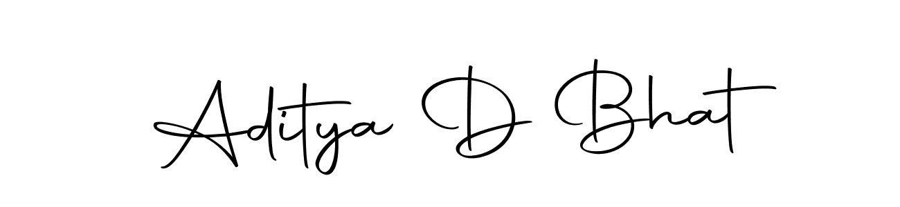 How to make Aditya D Bhat name signature. Use Autography-DOLnW style for creating short signs online. This is the latest handwritten sign. Aditya D Bhat signature style 10 images and pictures png