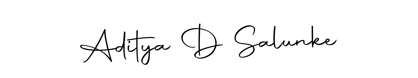 Make a short Aditya D Salunke signature style. Manage your documents anywhere anytime using Autography-DOLnW. Create and add eSignatures, submit forms, share and send files easily. Aditya D Salunke signature style 10 images and pictures png