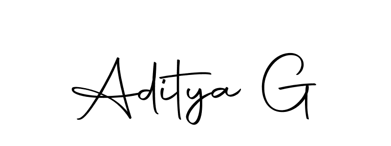 Design your own signature with our free online signature maker. With this signature software, you can create a handwritten (Autography-DOLnW) signature for name Aditya G. Aditya G signature style 10 images and pictures png