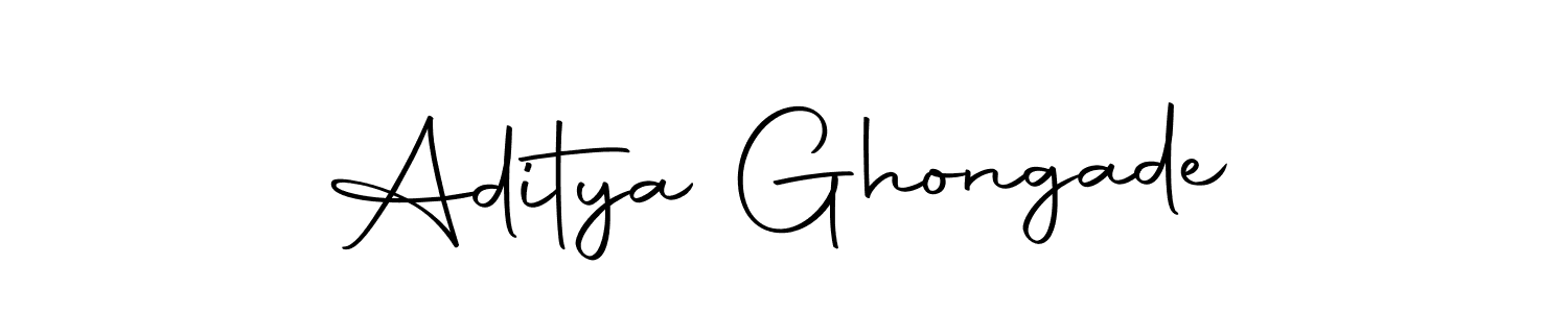 How to make Aditya Ghongade name signature. Use Autography-DOLnW style for creating short signs online. This is the latest handwritten sign. Aditya Ghongade signature style 10 images and pictures png