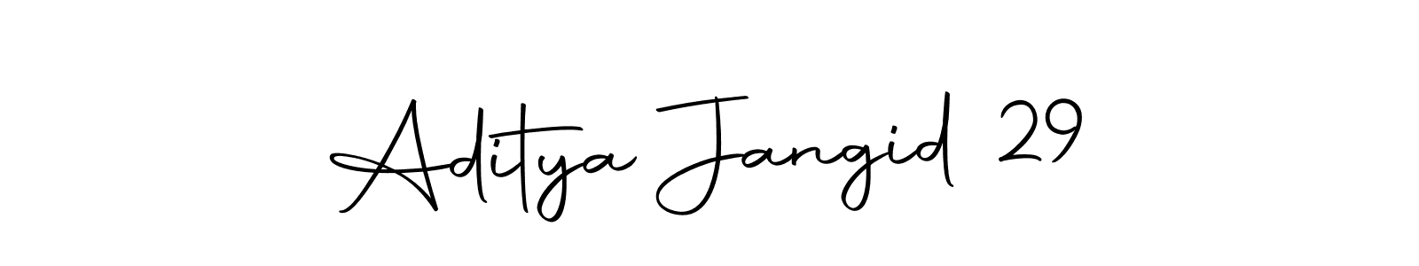 Autography-DOLnW is a professional signature style that is perfect for those who want to add a touch of class to their signature. It is also a great choice for those who want to make their signature more unique. Get Aditya Jangid 29 name to fancy signature for free. Aditya Jangid 29 signature style 10 images and pictures png