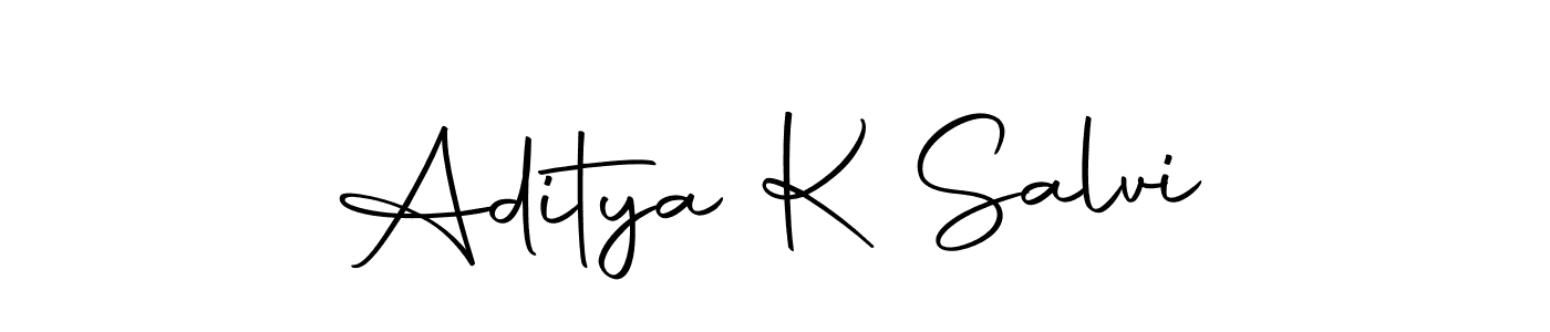 Create a beautiful signature design for name Aditya K Salvi. With this signature (Autography-DOLnW) fonts, you can make a handwritten signature for free. Aditya K Salvi signature style 10 images and pictures png