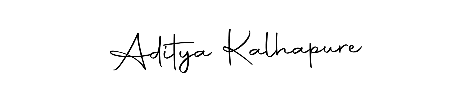 How to make Aditya Kalhapure name signature. Use Autography-DOLnW style for creating short signs online. This is the latest handwritten sign. Aditya Kalhapure signature style 10 images and pictures png