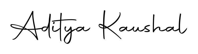 Download transparent PNG signature for name Aditya Kaushal styled with Autography-DOLnW font. Ready to paste directly into PDF and Word agreements. Aditya Kaushal signature style 10 images and pictures png