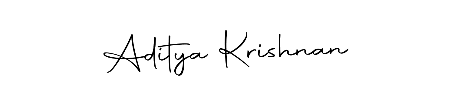 How to make Aditya Krishnan name signature. Use Autography-DOLnW style for creating short signs online. This is the latest handwritten sign. Aditya Krishnan signature style 10 images and pictures png