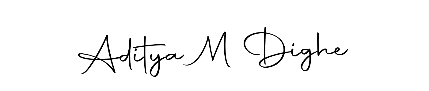 Make a beautiful signature design for name Aditya M Dighe. With this signature (Autography-DOLnW) style, you can create a handwritten signature for free. Aditya M Dighe signature style 10 images and pictures png