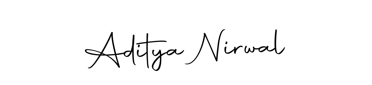 How to make Aditya Nirwal name signature. Use Autography-DOLnW style for creating short signs online. This is the latest handwritten sign. Aditya Nirwal signature style 10 images and pictures png