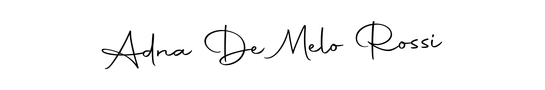 This is the best signature style for the Adna De Melo Rossi name. Also you like these signature font (Autography-DOLnW). Mix name signature. Adna De Melo Rossi signature style 10 images and pictures png