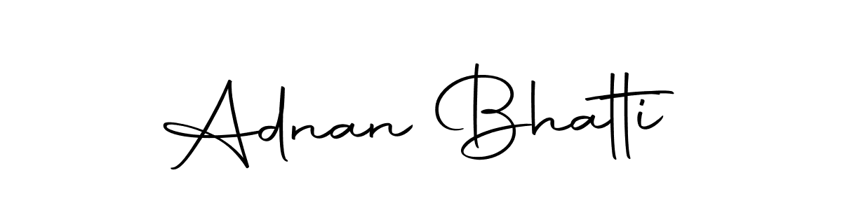 How to make Adnan Bhatti name signature. Use Autography-DOLnW style for creating short signs online. This is the latest handwritten sign. Adnan Bhatti signature style 10 images and pictures png