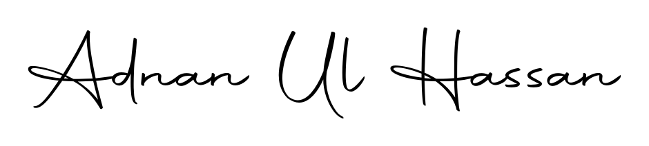 Personalize your online presence with Adnan Ul Hassan signature rendered in elegant Autography-DOLnW font. Great for website footers and blogs. Adnan Ul Hassan signature style 10 images and pictures png