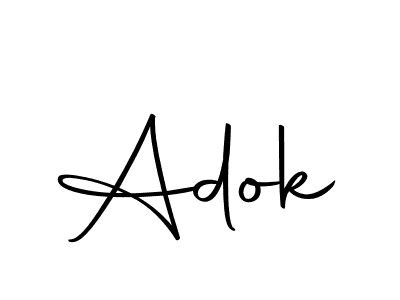 Design your own signature with our free online signature maker. With this signature software, you can create a handwritten (Autography-DOLnW) signature for name Adok. Adok signature style 10 images and pictures png
