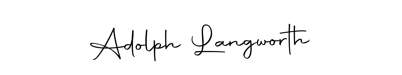 The best way (Autography-DOLnW) to make a short signature is to pick only two or three words in your name. The name Adolph Langworth include a total of six letters. For converting this name. Adolph Langworth signature style 10 images and pictures png