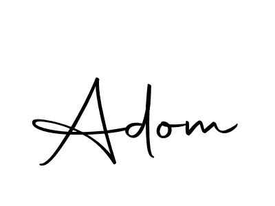 How to make Adom signature? Autography-DOLnW is a professional autograph style. Create handwritten signature for Adom name. Adom signature style 10 images and pictures png