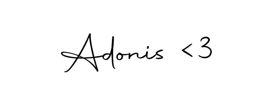 Adonis <3 stylish signature style. Best Handwritten Sign (Autography-DOLnW) for my name. Handwritten Signature Collection Ideas for my name Adonis <3. Adonis <3 signature style 10 images and pictures png