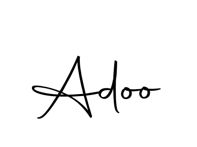 Use a signature maker to create a handwritten signature online. With this signature software, you can design (Autography-DOLnW) your own signature for name Adoo. Adoo signature style 10 images and pictures png