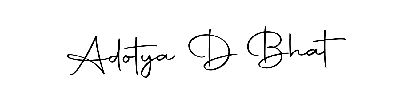 Use a signature maker to create a handwritten signature online. With this signature software, you can design (Autography-DOLnW) your own signature for name Adotya D Bhat. Adotya D Bhat signature style 10 images and pictures png
