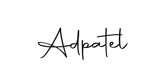 The best way (Autography-DOLnW) to make a short signature is to pick only two or three words in your name. The name Adpatel include a total of six letters. For converting this name. Adpatel signature style 10 images and pictures png
