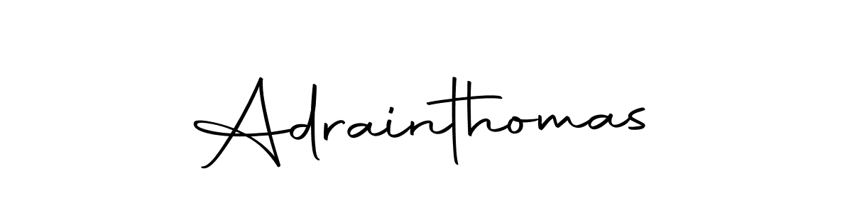 How to make Adrainthomas name signature. Use Autography-DOLnW style for creating short signs online. This is the latest handwritten sign. Adrainthomas signature style 10 images and pictures png