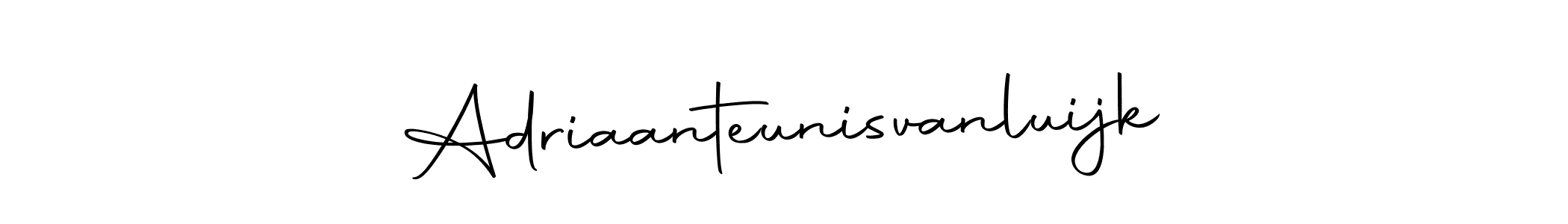 Make a short Adriaanteunisvanluijk signature style. Manage your documents anywhere anytime using Autography-DOLnW. Create and add eSignatures, submit forms, share and send files easily. Adriaanteunisvanluijk signature style 10 images and pictures png