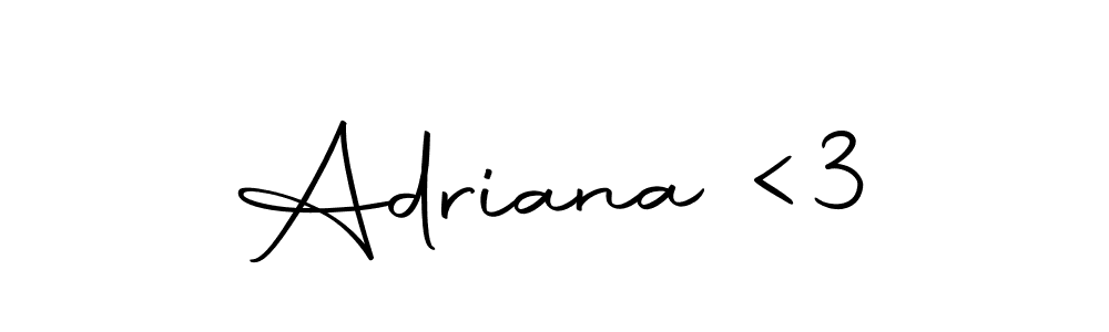 Also You can easily find your signature by using the search form. We will create Adriana <3 name handwritten signature images for you free of cost using Autography-DOLnW sign style. Adriana <3 signature style 10 images and pictures png