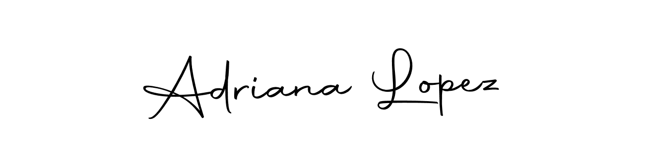 How to make Adriana Lopez name signature. Use Autography-DOLnW style for creating short signs online. This is the latest handwritten sign. Adriana Lopez signature style 10 images and pictures png
