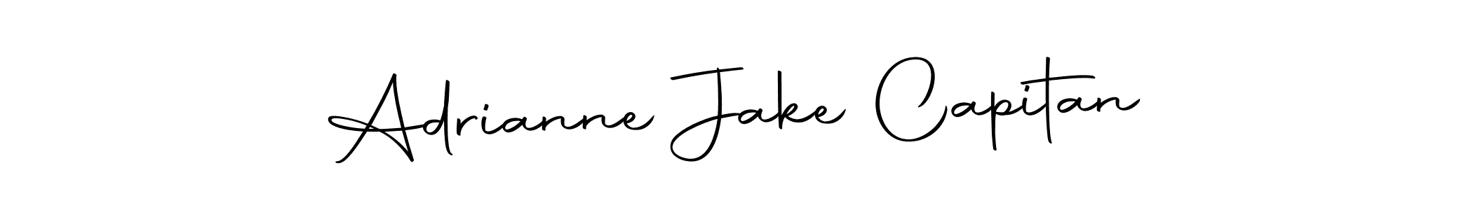 Make a beautiful signature design for name Adrianne Jake Capitan. Use this online signature maker to create a handwritten signature for free. Adrianne Jake Capitan signature style 10 images and pictures png