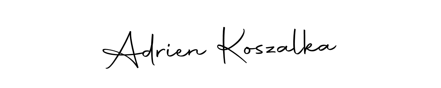 See photos of Adrien Koszalka official signature by Spectra . Check more albums & portfolios. Read reviews & check more about Autography-DOLnW font. Adrien Koszalka signature style 10 images and pictures png