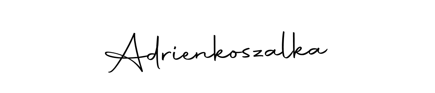 Use a signature maker to create a handwritten signature online. With this signature software, you can design (Autography-DOLnW) your own signature for name Adrienkoszalka. Adrienkoszalka signature style 10 images and pictures png