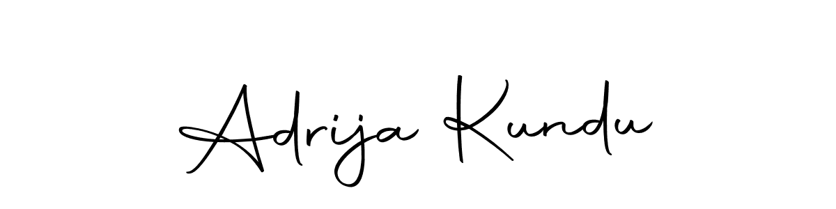 Make a beautiful signature design for name Adrija Kundu. With this signature (Autography-DOLnW) style, you can create a handwritten signature for free. Adrija Kundu signature style 10 images and pictures png