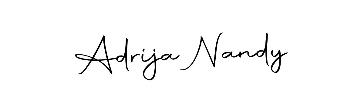 You should practise on your own different ways (Autography-DOLnW) to write your name (Adrija Nandy) in signature. don't let someone else do it for you. Adrija Nandy signature style 10 images and pictures png