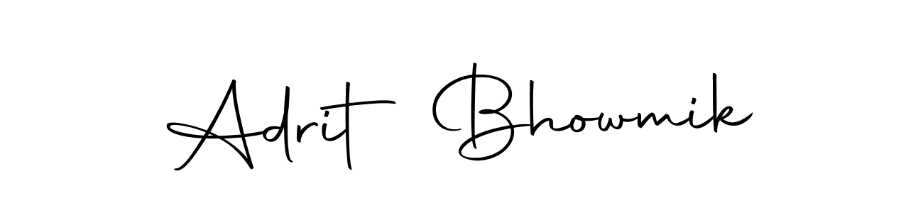 How to make Adrit Bhowmik name signature. Use Autography-DOLnW style for creating short signs online. This is the latest handwritten sign. Adrit Bhowmik signature style 10 images and pictures png