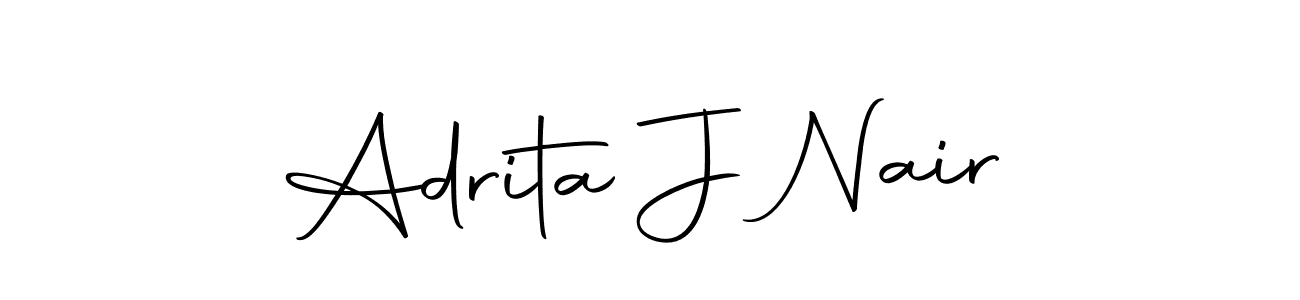 Create a beautiful signature design for name Adrita J Nair. With this signature (Autography-DOLnW) fonts, you can make a handwritten signature for free. Adrita J Nair signature style 10 images and pictures png