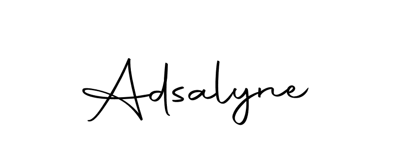 How to make Adsalyne name signature. Use Autography-DOLnW style for creating short signs online. This is the latest handwritten sign. Adsalyne signature style 10 images and pictures png