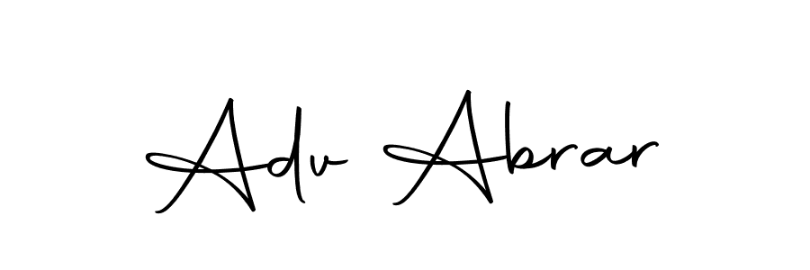 You should practise on your own different ways (Autography-DOLnW) to write your name (Adv Abrar) in signature. don't let someone else do it for you. Adv Abrar signature style 10 images and pictures png