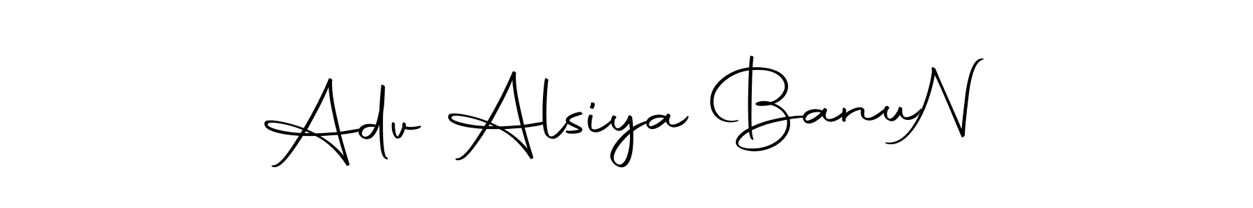 You should practise on your own different ways (Autography-DOLnW) to write your name (Adv Alsiya Banu  N) in signature. don't let someone else do it for you. Adv Alsiya Banu  N signature style 10 images and pictures png