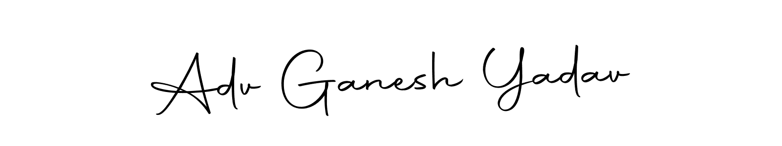 The best way (Autography-DOLnW) to make a short signature is to pick only two or three words in your name. The name Adv Ganesh Yadav include a total of six letters. For converting this name. Adv Ganesh Yadav signature style 10 images and pictures png