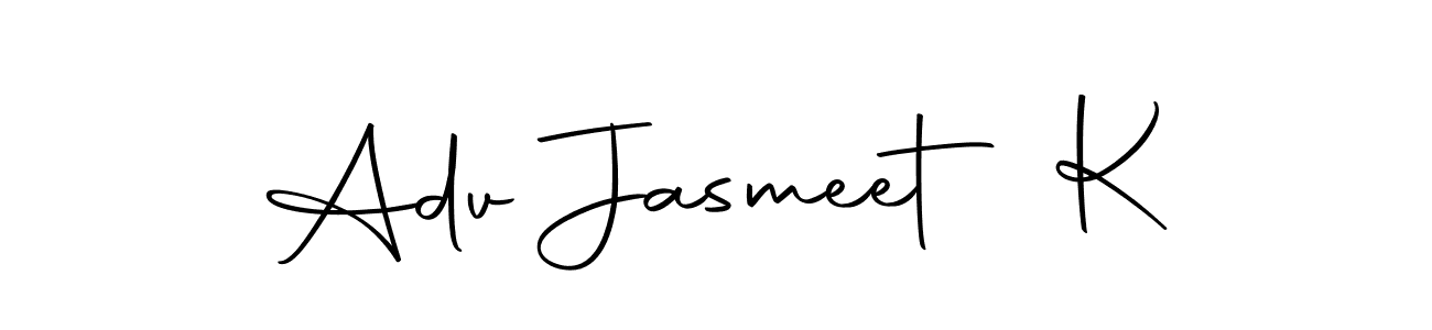 Use a signature maker to create a handwritten signature online. With this signature software, you can design (Autography-DOLnW) your own signature for name Adv Jasmeet K. Adv Jasmeet K signature style 10 images and pictures png
