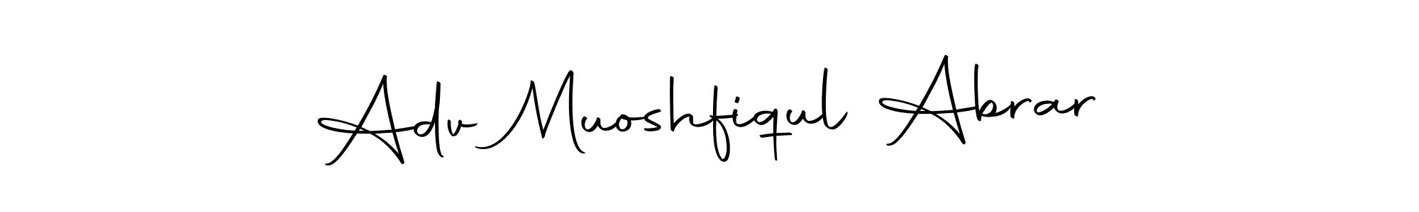 Autography-DOLnW is a professional signature style that is perfect for those who want to add a touch of class to their signature. It is also a great choice for those who want to make their signature more unique. Get Adv Muoshfiqul Abrar name to fancy signature for free. Adv Muoshfiqul Abrar signature style 10 images and pictures png