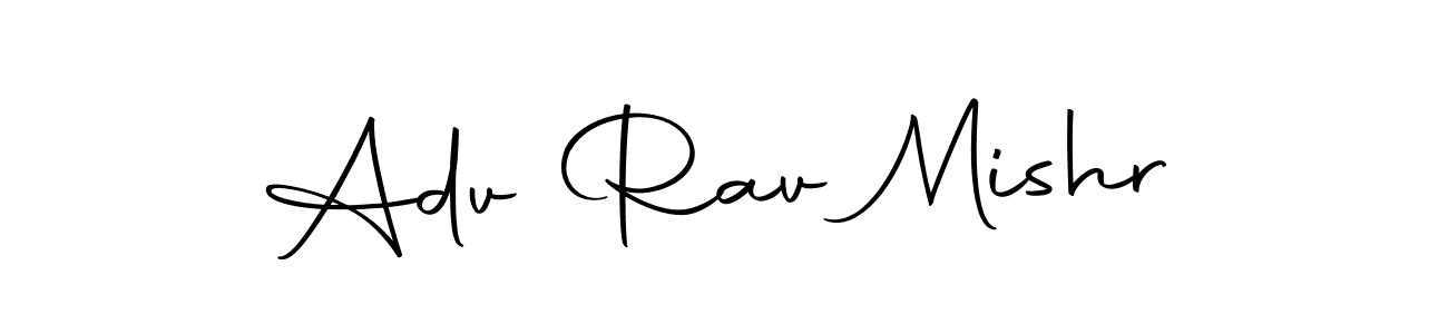 How to make Adv Rav Mishr name signature. Use Autography-DOLnW style for creating short signs online. This is the latest handwritten sign. Adv Rav Mishr signature style 10 images and pictures png